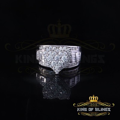 Damen Cindarella Herz Ring weiß 925 Silber 1,00ct VVS D rund Moissanit Gr.7