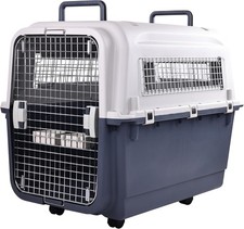 NEW XL Airline Approved Plastic Dog Crate Pet Carrier for Travel Dogs Cats