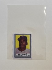 Bill White St. Louis Cardinals 1962 Topps Baseball Stamp