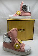 RARE Fendi Girls Pink Piro-Chan Trainers Size: 4 - 4.5