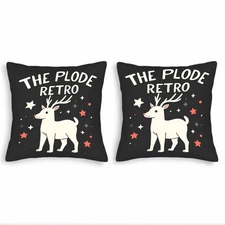 Set of 2 Retro Decorative Throw Pillow Covers 18x18in - for Couch Bed Car