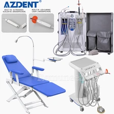 Portable Dental Mobile Delivery Unit /With Cart Air Compressor Suction 4H/Chair