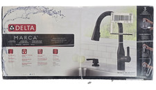 Delta Marca Pull Down Spray Kitchen Faucet Matte Black 19780Z-BLSD-DST