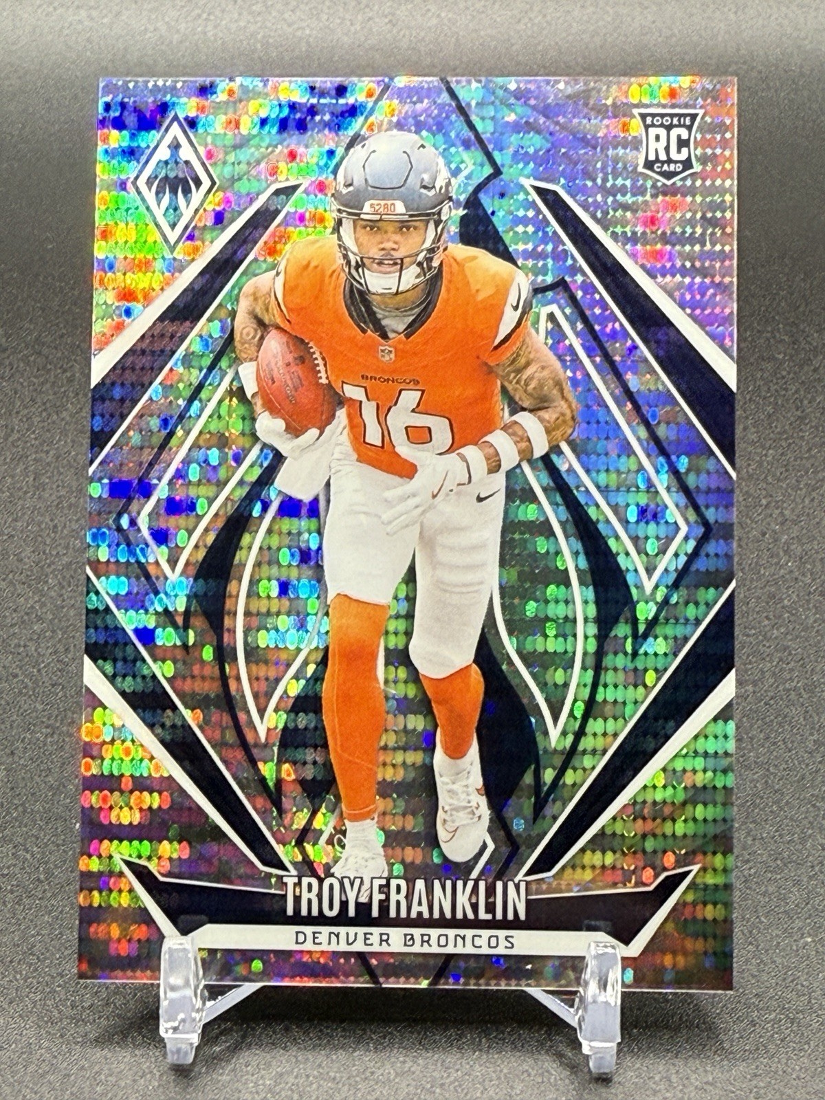 Troy Franklin - 2024 Panini Phoenix Pulsar Parallel  /200 RC #244 Broncos R326