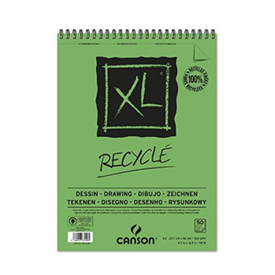 A3 Xl Recycle Block '-50 Sheets 160 Gsm With Spiral On Short Side