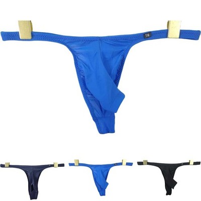 Mens Sexy Front Open Pouch Thong Gstring Underwear Tback Elephant Nose Fit