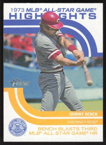 2022 Topps Heritage 1973 Highlights Johnny Bench #ASGH-2 Cincinnati Reds