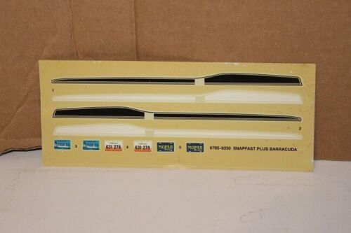 AMT 1974 Barracuda Snapfast Plus Waterslide Decals, 1:25, New Sheet