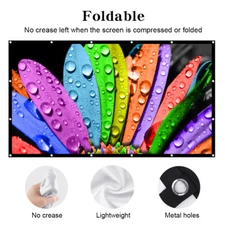 VANKYO 100" Extra Thick HD Projector Screen 16:9 Home 4K Movie Theater Foldable