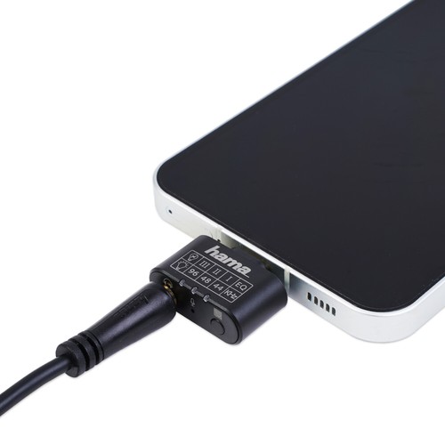Hama Audio-Adapter USB-C zu 3,5mm Klinke AUX Mikrofon Equalizer EQ PC Notebook - Bild 2 von 3