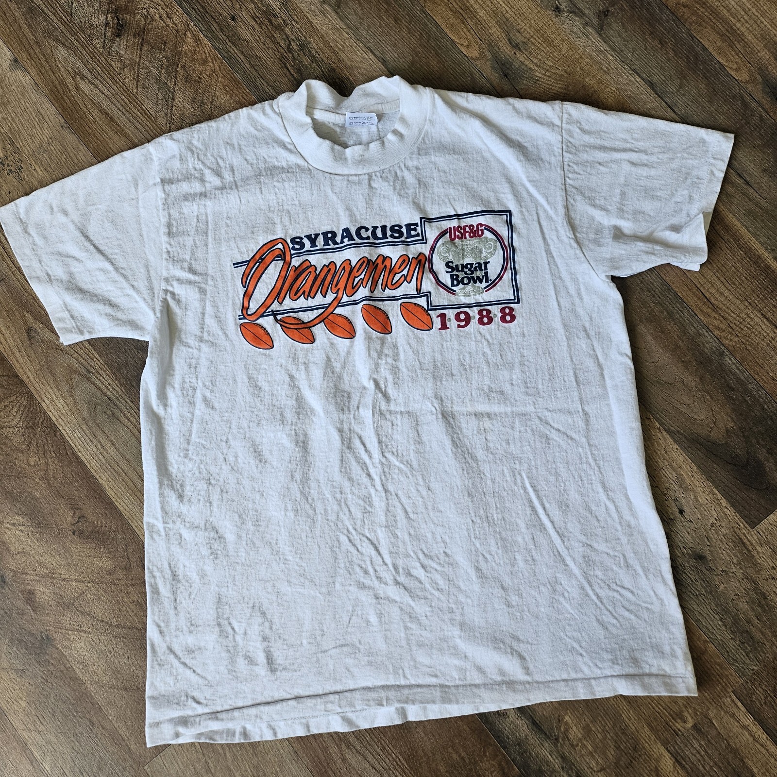 VTG 1988 SportT By Stedman Syracuse Orangemen Sugar Bowl T shirt 80’s