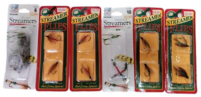 Danielson Vtg 12 NOS NIP Fly Fishing Lot Mixed STREAMERS Trout Panfish Sz 6,8,10