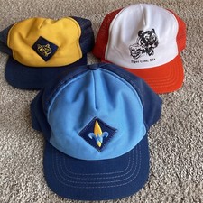 Vintage Boy Scout Caps, Set of 3