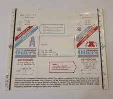 1991 Houston Oilers Ticket~AMERICAN FOOTBALL CONFERENCE PLAYOFF~Astrodome JAN 20
