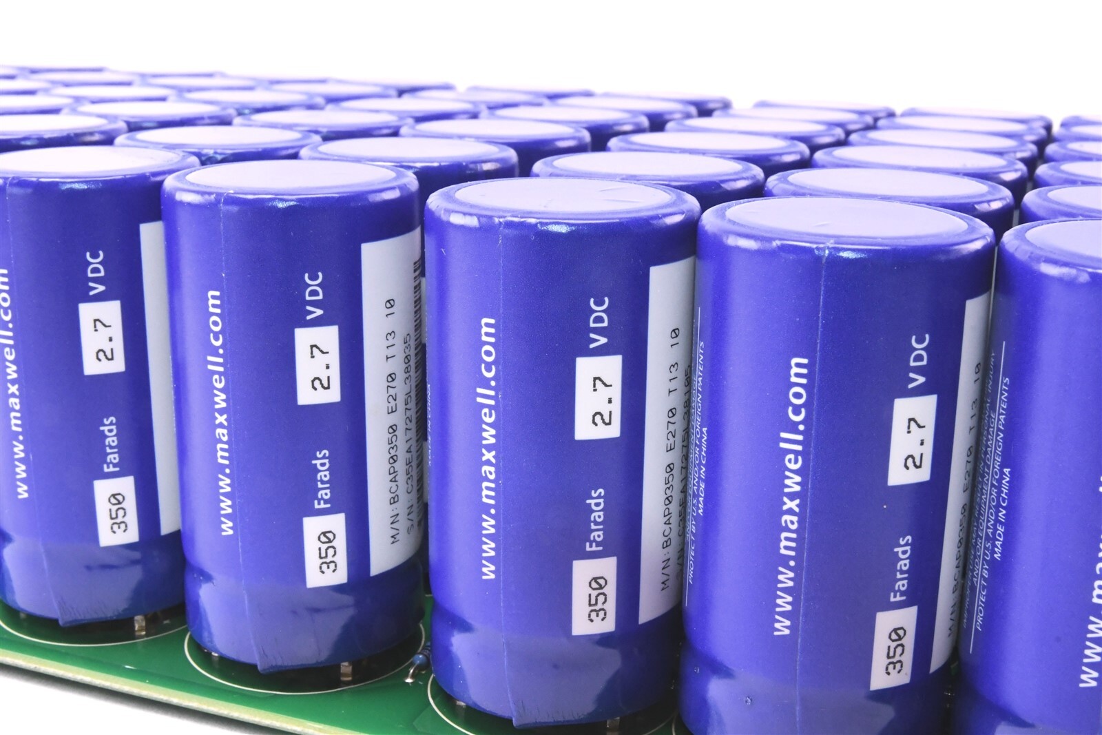 (60) Maxwell Technologies 350F 2.7V Supercapacitor Ultracapacitors 6F