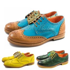 Men's Lace Up Formal British Wing Tip Brogues Classic Oxfords Dress Shoes Casual