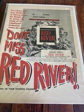 Vintage 1948 John Wayne Red River Movie ad