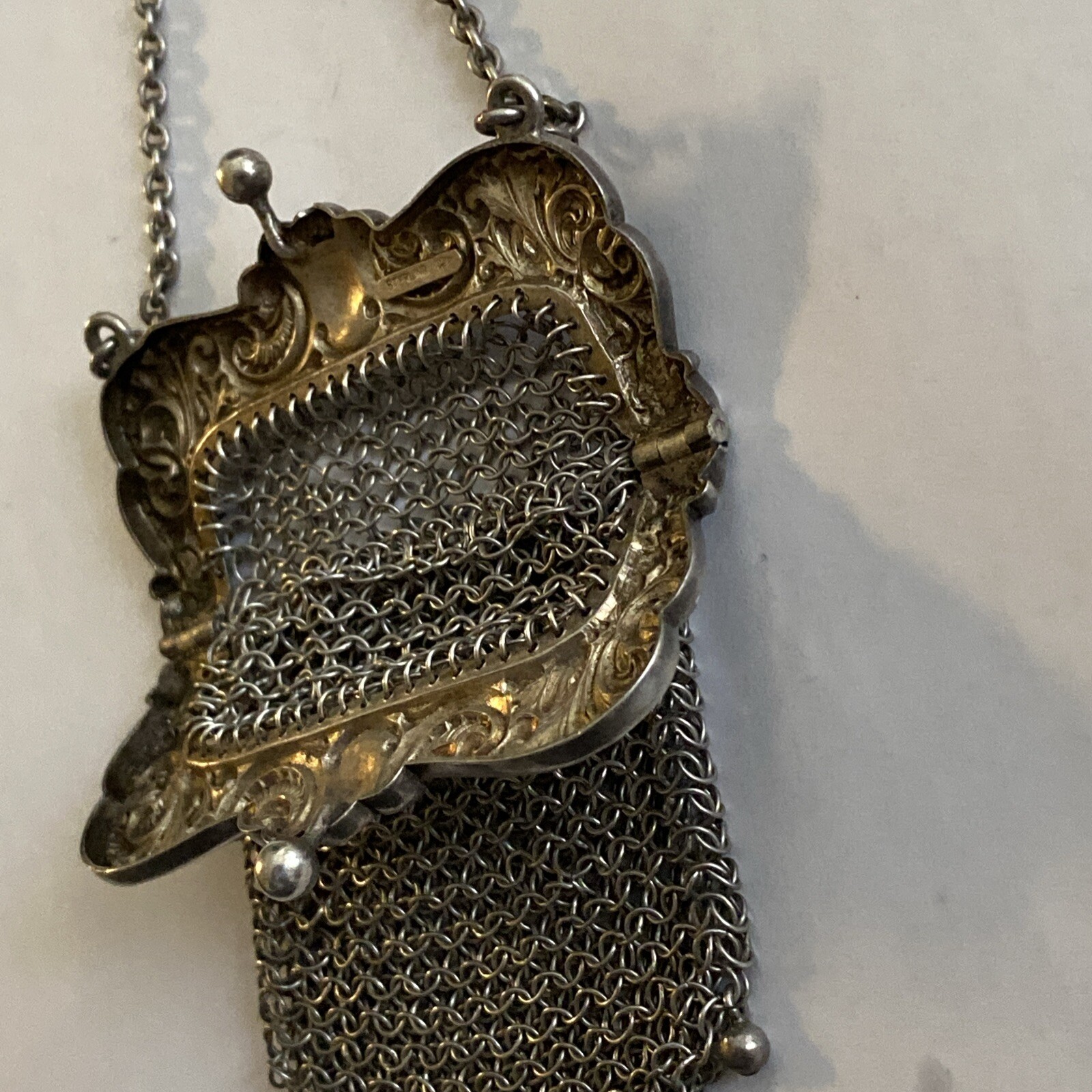 Antique Solid German Sterling Silver Detailed Cra… - image 8