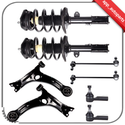 Complete Front Struts Lower Control Arms Tie Rod Kit Fits 2003