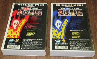 Japan OFFICIAL VHS video x 2 THE ROLLING STONES Voodoo Lounge