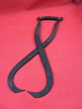 Antique Ice Tongs Metal Brown