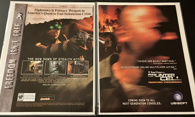 Tom Clancy's Splinter Cell: Pandora Tomorrow - Gaming Print Ad / Wall Art