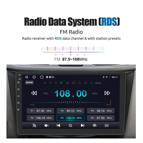 9" DVR + 4G + 64G Android 13 Apple CarPlay Doppel 2 DIN Autoradio GPS Radio USB BT - Bild 11 von 15