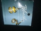 LADIES EARRINGS PEARLS IN SEASHELLS DESIGN GOLDTONE FOR PIERCED EARS — photo 2