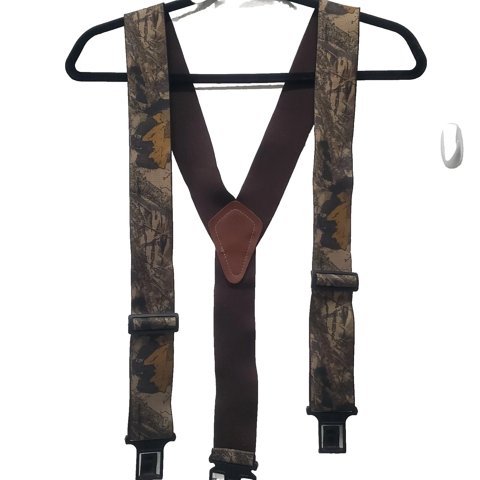 Camouflage Brown Elastic Suspenders for Men
