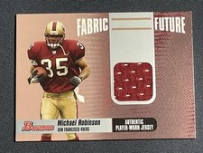 2006 NFL BOWMAN FABRIC FUTURE Marcus Robinson RC Rookie 49ers Receiver Jersey MR