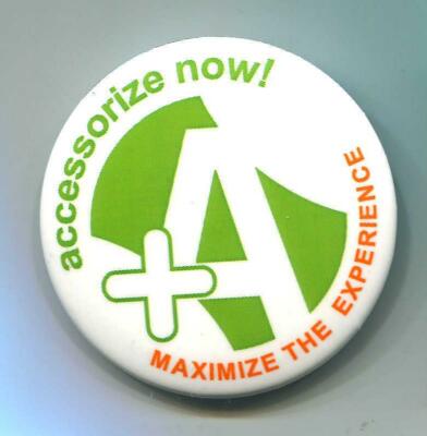 A+ Accessorize Now! 2 1/4'' Pinback Button - CES Consumer Electronics Trade Show