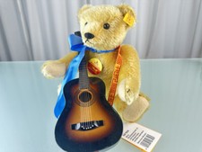 Steiff Animal 027505 Musical Teddy Bear with Guitar 25cm - Excellent Condition