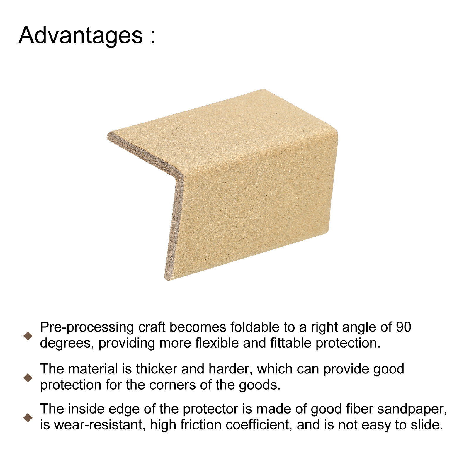 Adjustable Cardboard Corner Protector Package Frame 80x50mm Thick 5mm