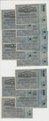 Wetzlar Wertbeständige Notgeld 11x 4,20 Gold Mark = 1 Dollar 20. Nov. 1923 - Bild 1 von 4