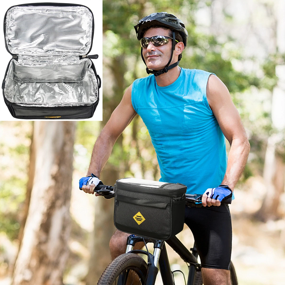 Cycling Bike Cooler Bag Water Resistant Bike Handlebar Bag Bike