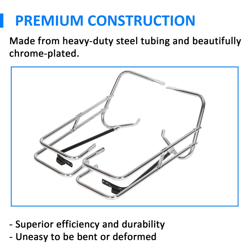 Soporte protector de bolsas de alforja de doble riel para Harley Touring Road Glide 1997-2008 Foto 3 de 4