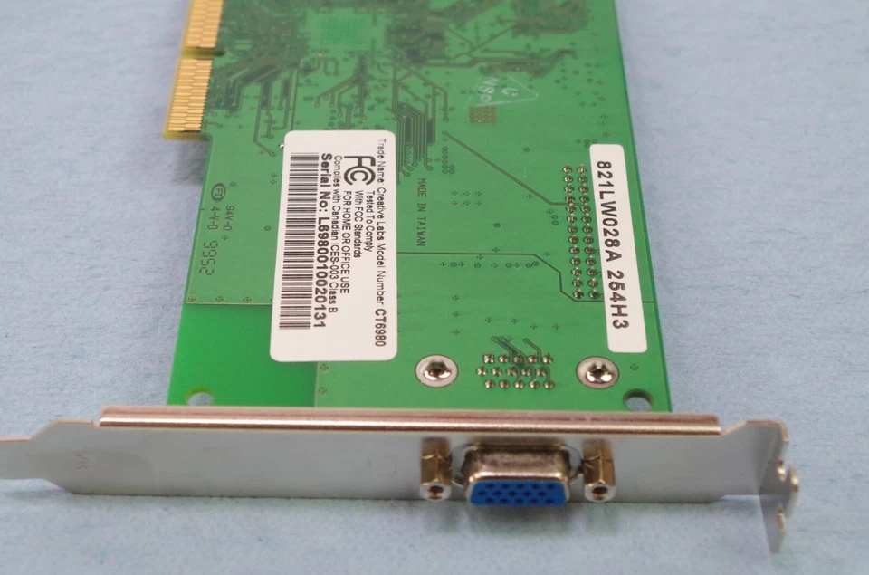 Creative Labs Model CT6980 AGP Graphics Card Used - Image 2 of 2