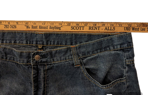 Vtg Karl Kani Denim Jeans Mens 46x32 Denim Baggy Hip Hop 90s Graffiti Pocket - Picture 13 of 14