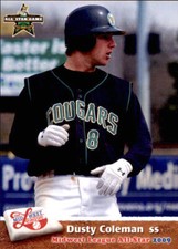2009 Midwest League All-Stars Grandstand #20 Dusty Coleman Sioux Falls SD Card