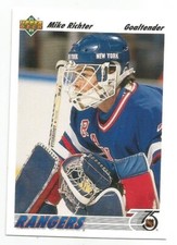 MIKE RICHTER 1991-92 UPPER DECK CARD NEAR MINT+ CONDITION