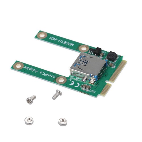 Laptop Mini PCI-e to USB2.0 Adapter Card PCIe Extended USB Interface With Screws - Picture 2 of 12
