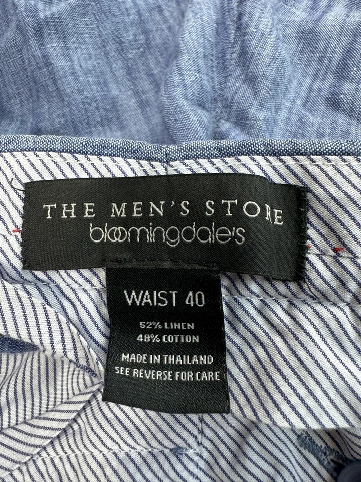 Shorts The Mens Store Bloomingdale’s 40x9 mistura de linho preppy leve moderno - Imagem 3 de 4