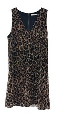 Alice + Olivia Brown Velvet Burnout Silk Blend A Line Dress Size 6