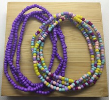 2 PC Handcrafted Waist Beads Jewelry African Bohemia Bracelets Anklet New 2421