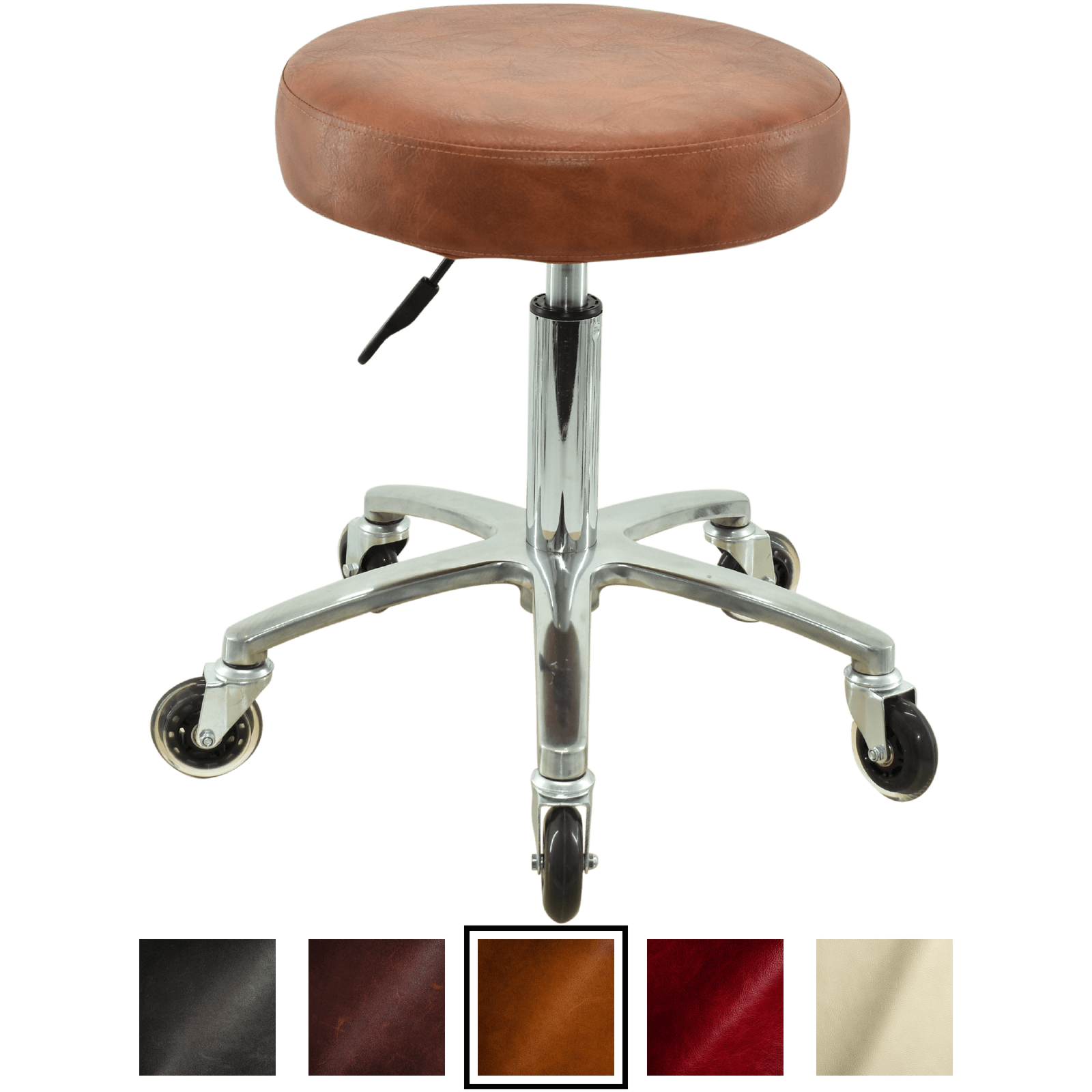 Qianly Rollhocker Mit 360° Rädern - Drehbarer Arbeitshocker Khaki Für Werkstatt & Büro