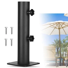 Patio Umbrella Outdoor Base Deck Mount Umbrella Holder Heavy Duty Umbrella Cl...