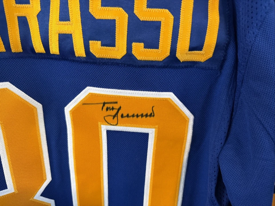 CAMISETA ADIDAS PRIMEGREEN FIRMADA POR TOM BARRASSO BUFFALO SABRES Foto 2 de 4