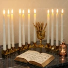 6PCS LED Flameless Taper Candles Lights Flickering Battery Operated Party Decor