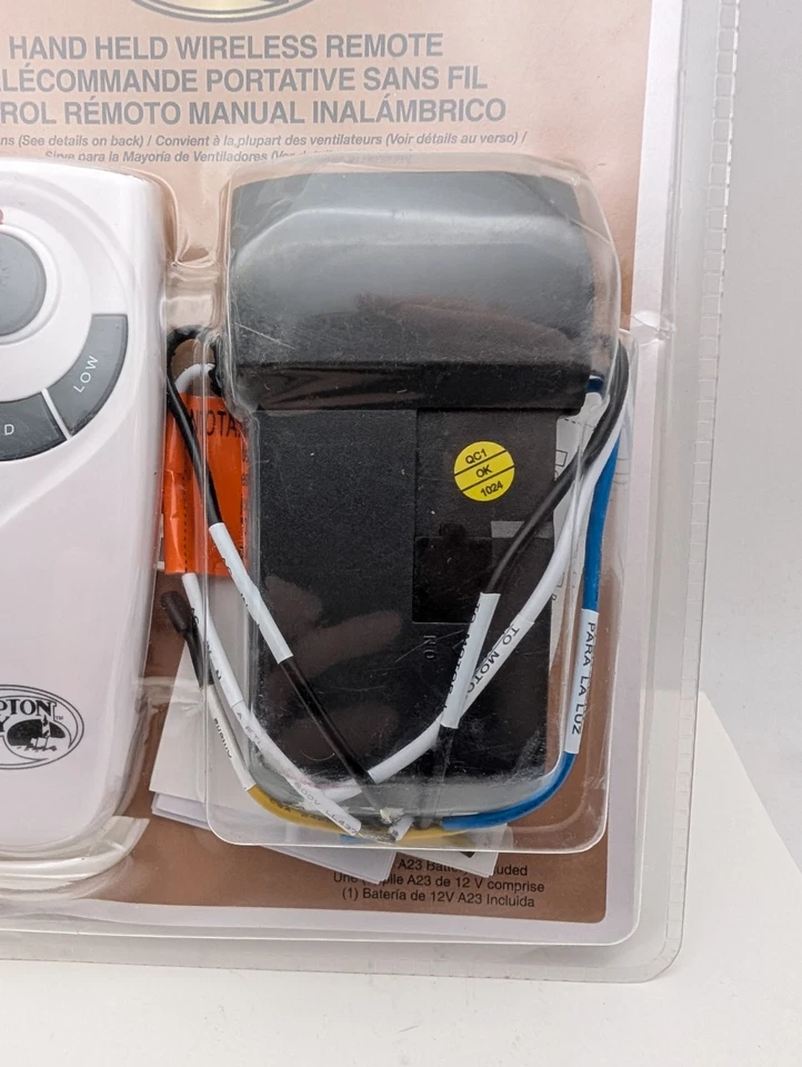 Hampton Bay Ceiling Fan Remote Control Model # 70830 Sealed (Slight PKG Wear) - Image 3 of 4
