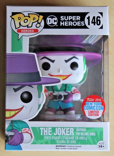 Funko DC Super Heroes Batman: The Killing Joke The Joker Pop #146 NYCC Exclusive